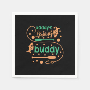 Fishing Art Daddy Fisher Friends Napkin