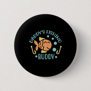 Fishing Art Daddy Fishing Friends 2 Inch Round Button