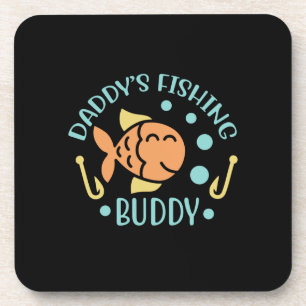 Fishing Art Daddy Fishing Friends Coaster