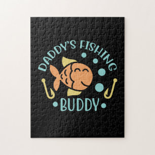 Fishing Art Daddy Fishing Friends Jigsaw Puzzle