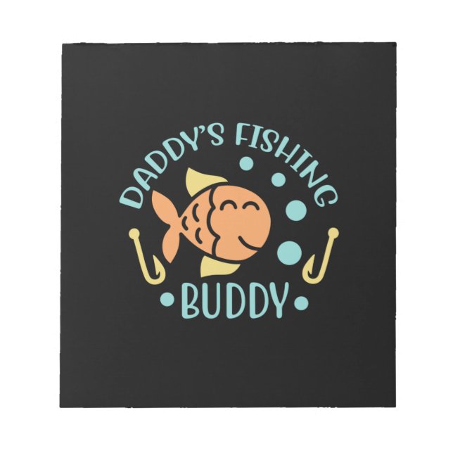 Fishing Art Daddy Fishing Friends Notepad (Front)