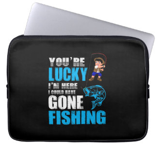 Fishing Art I Could Have Gone Fishing Laptop Sleeve