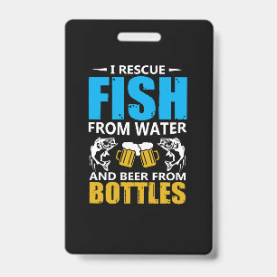 Fishing Art I Rescue Fish From Water Badge