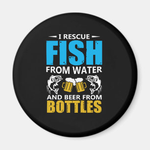 Fishing Art I Rescue Fish From Water Magnet