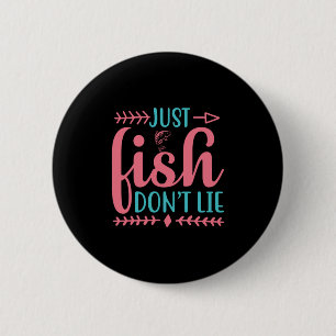 Fishing Art Just Fish 2 Inch Round Button