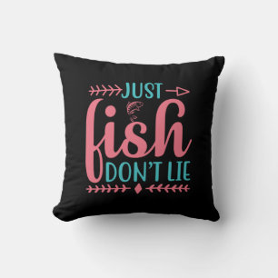 Fishing Art Just Fish Throw Pillow