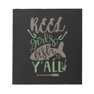 Fishing Art Real Girls Fish Yall Notepad
