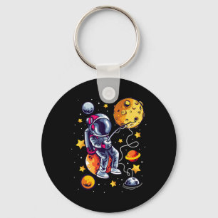 Fishing Astronaut In Space Planets Galaxy Fisherma Keychain