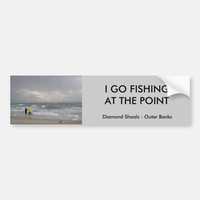 Fishing at Diamond Shoals Bumper Sticker (Front)