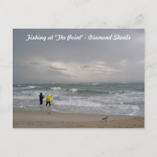 Fishing at Diamond Shoals OBX Postcard