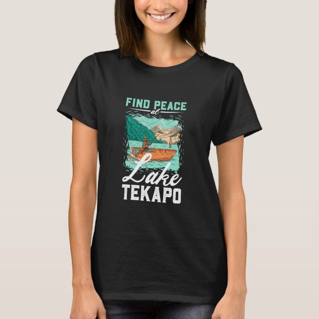 Fishing at Lake Tekapo T-Shirt (Front)