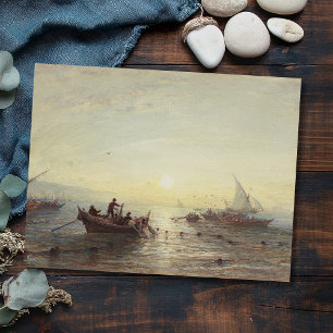 Fishing at Sunrise off the Coast near Marseilles Postcard