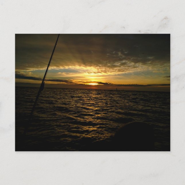 Fishing at Sunset Postcard (Front)