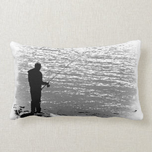 Fishing at the Lake Lumbar Pillow