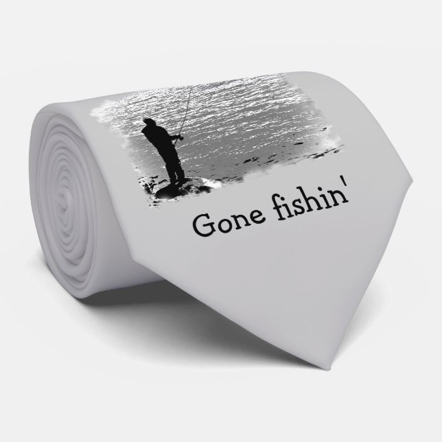 Fishing at the Lake Tie (Rolled)