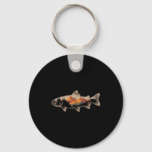 Fishing B Fish Mountain Star Fisherman Art Men Wom Keychain
