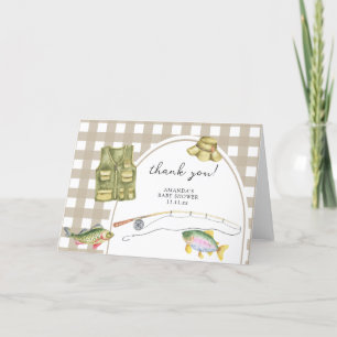 fishing baby shower thank you card