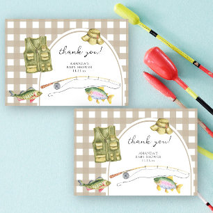 fishing baby shower thank you card