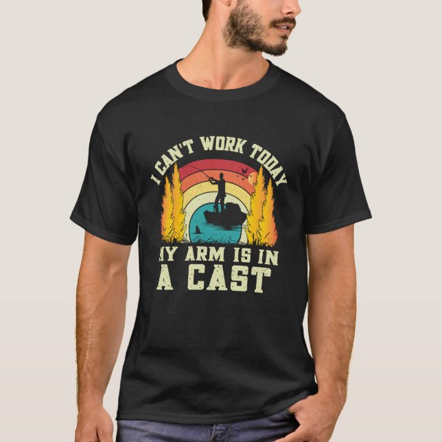 Fishing Bass Fish Fisherman I Can't Work Today Fat T-Shirt (Front)