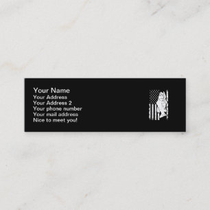 Fishing Bass fish USA Mini Business Card