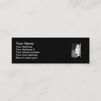 Fishing Bass fish USA Mini Business Card