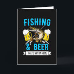 Fishing & Beer Funny Fisherman Angling Design Card<br><div class="desc">Do you love fishing and do you like to drink beer on a fishing trip? Then this funny fishing motif is the perfect gift for you or family and friends.</div>