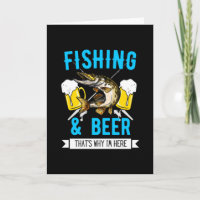 Fishing & Beer Funny Fisherman Angling Design
