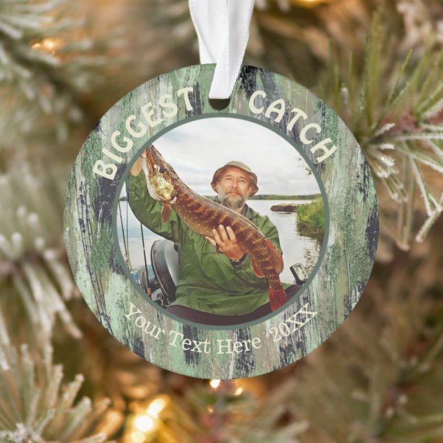 Fishing BIGGEST CATCH 2 Photo Ornament (Tree)