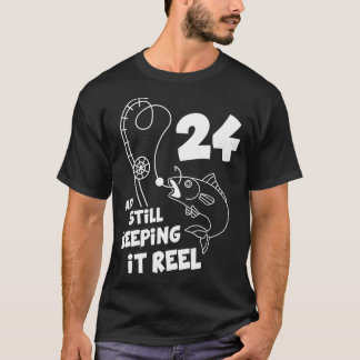 Fishing Birthday 24th Bday Fisher Birthday Gift T-Shirt