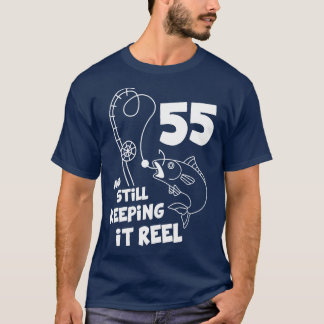 Fishing Birthday 55th Bday Fisher Birthday Gift T-Shirt