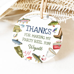 Fishing Birthday Circle Favour Tags