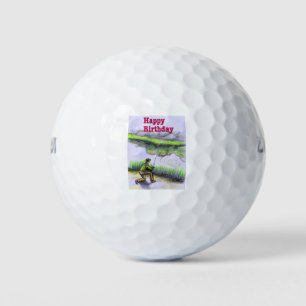Fishing birthday gift golf balls