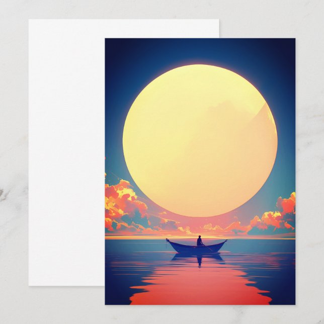 Fishing Birthday Invitation Card (Front/Back)