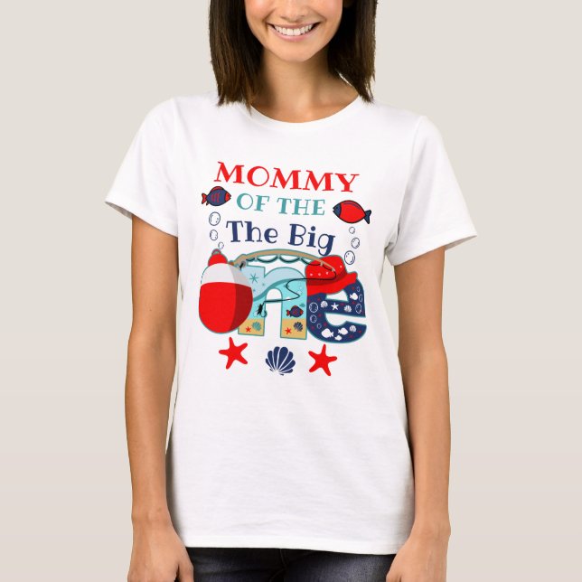 Fishing birthday mommy of the Birthday Boy T-Shirt (Front)