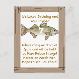 Fishing Birthday Party Boys Invitation