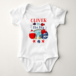 fishing birthday The Big ONE   O-fish-ally One Baby Bodysuit