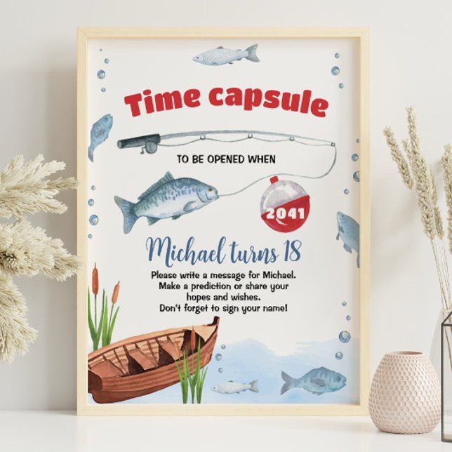 Fishing Birthday Time Capsule Sign (Creator Uploaded)
