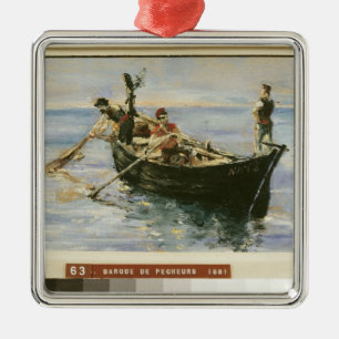 Fishing Boat, 1881 Metal Ornament