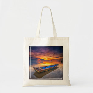 Fishing Boat At Sunrise   Jubakar Beach Tote Bag