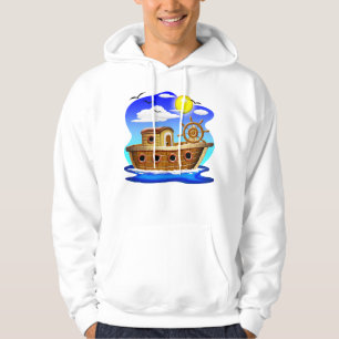 Fishing Boat Cartoon Hoodie
