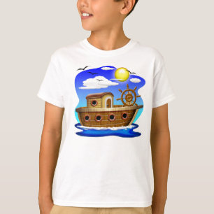 Fishing Boat Cartoon T-Shirt