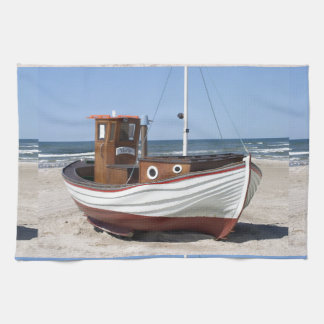 Fishing Boat Image Kitchen Towel