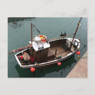 Fishing Boat in Portpatrick Harbour, Wigtownshire Holiday Postcard