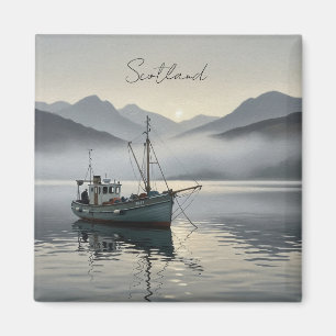 Fishing Boat in Scotland Travel Magnet
