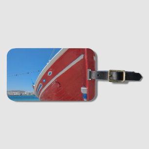 Fishing Boat In The Port Of Mykonos In Cyclades Luggage Tag