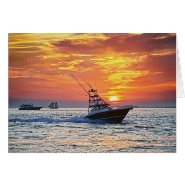 Fishing Boat, Key West, Florida, Sunset (Front Horizontal)