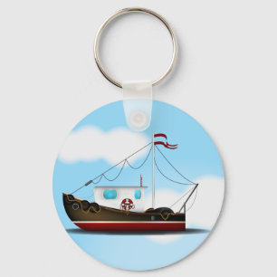 Fishing Boat Keychain