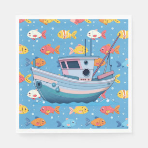 Fishing Boat Napkin