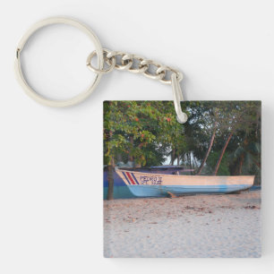 Fishing Boat on Tamarindo Beach, Costa Rica Keychain