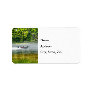 Fishing Boat On The Move Address Label